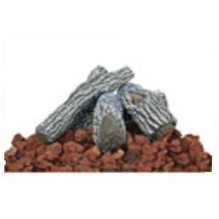 Import Import LOG-KIT Lava Rocks & Log Kit For Gas Burning Fire Pits LOG-KIT